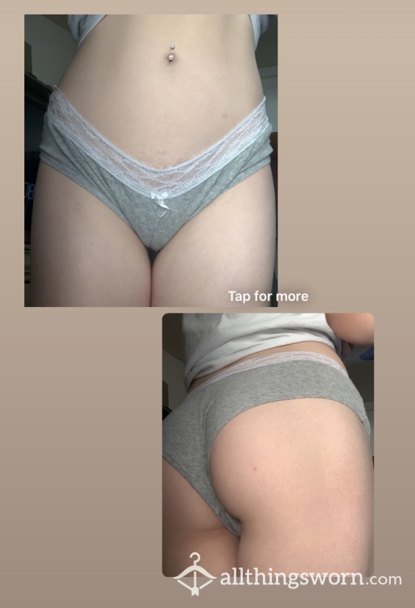 Grey Cheeky Cotton Undies