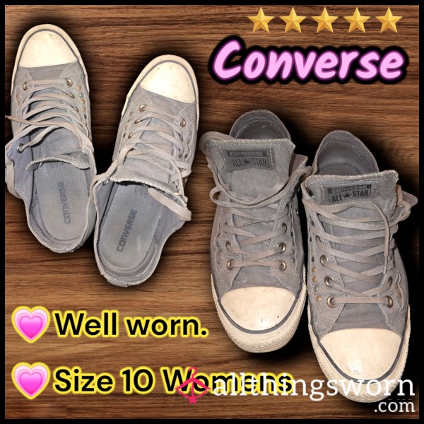 Grey Converse Shoes SZ 10 Womens