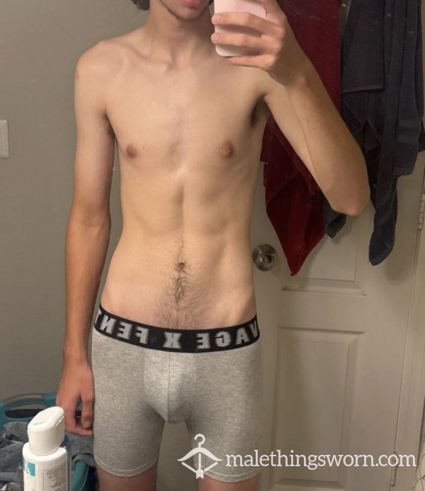 Grey Cotton Boxer Briefs, Savage X Fenty