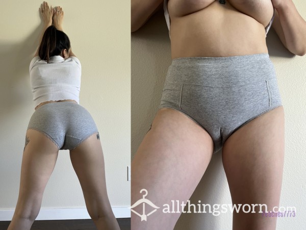 Grey Cotton Granny Panties