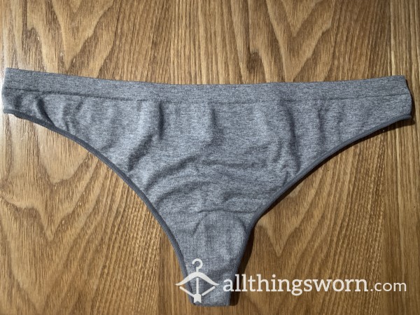 Grey Cotton Thong