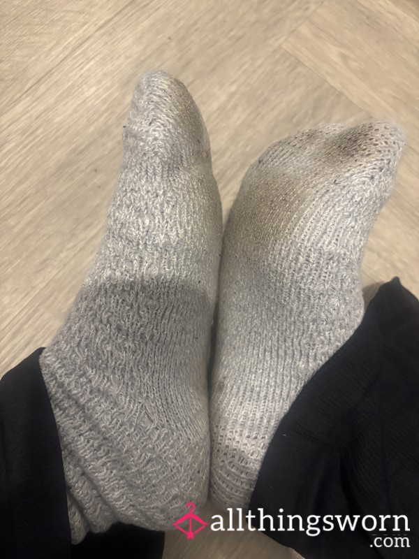 Grey Fluffy Socks