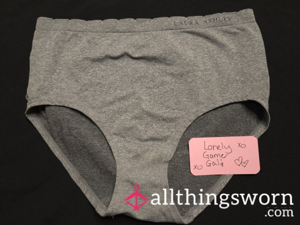 Grey Fullback Cotton Panties.