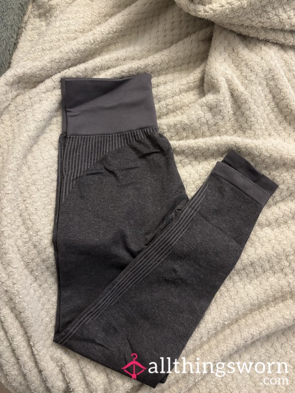 Grey Gym Leggings Worn