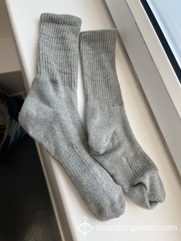 Grey Gym Worn Socks