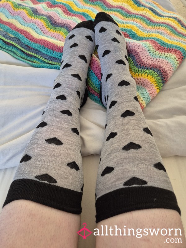 Grey Half Calve Socks