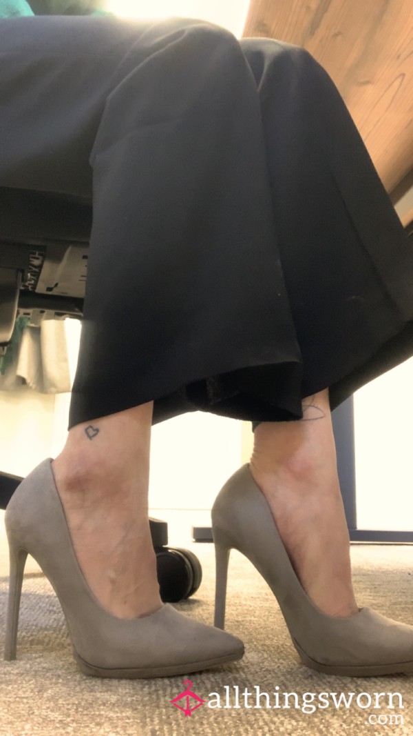 Grey Heels; Worn To The Office