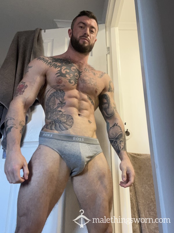 Grey Hugo Boss Briefs