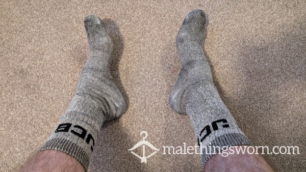 SOLD😈🔥 Sold 😈🔥 Grey JCB Thick Socks. 3 X  12 Hour Shifts Complete Wareing These And Their Rife. Treat Yourself