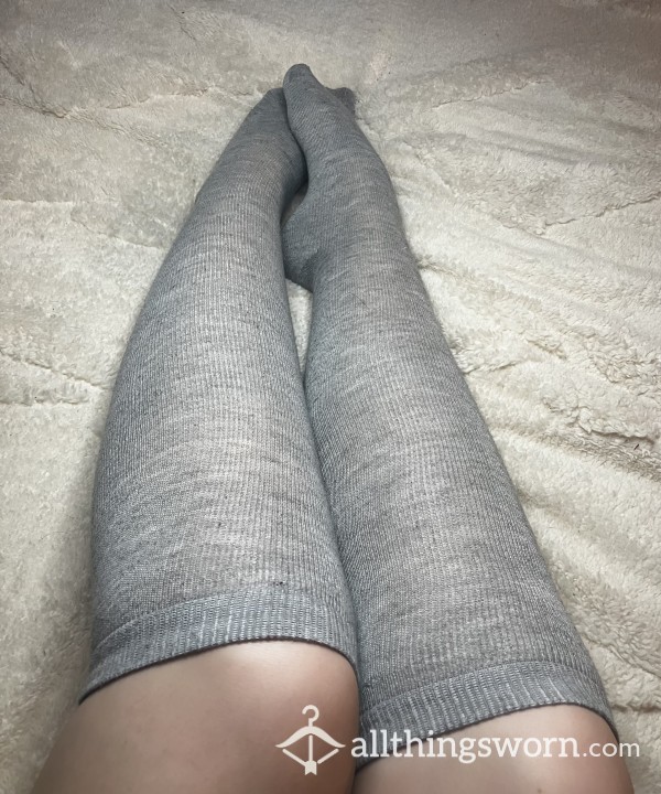 Grey Knee High Socks!