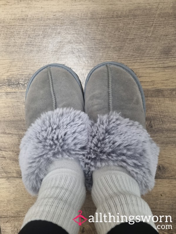 Grey Loved Slippers