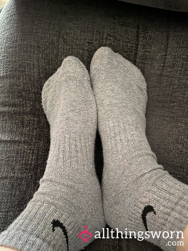 Grey Nike Socks