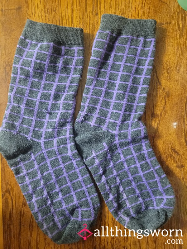 Grey & Purple Socks