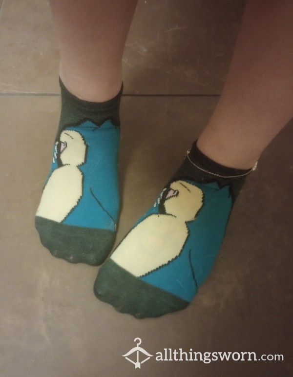 Grey Snorlax Pokemon Socks