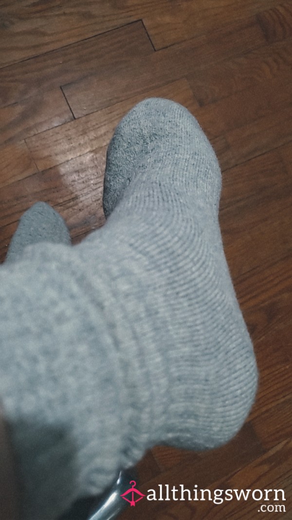 Grey Thick Boot Socks