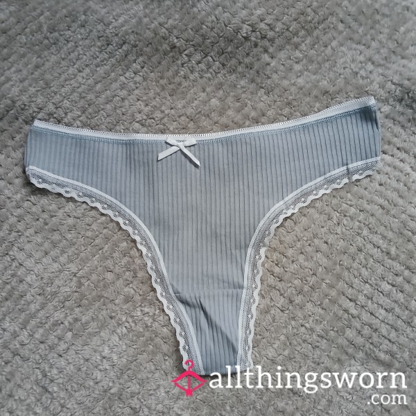 Grey Thong💦 Size 14 Uk