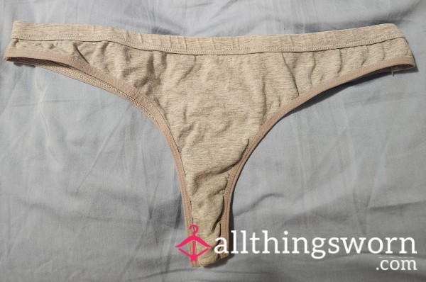 Grey Thong Size 16