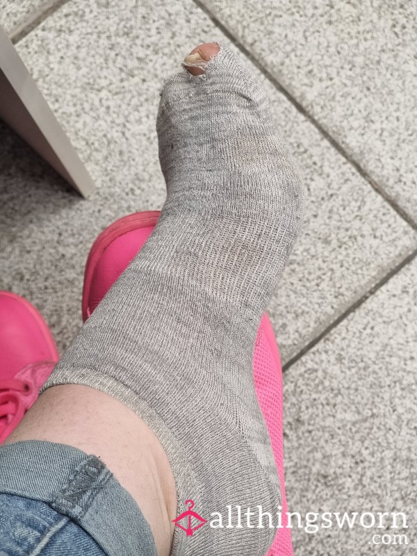 Grey Trainer Socks