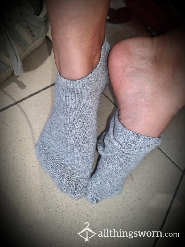 Grey Trainer Socks