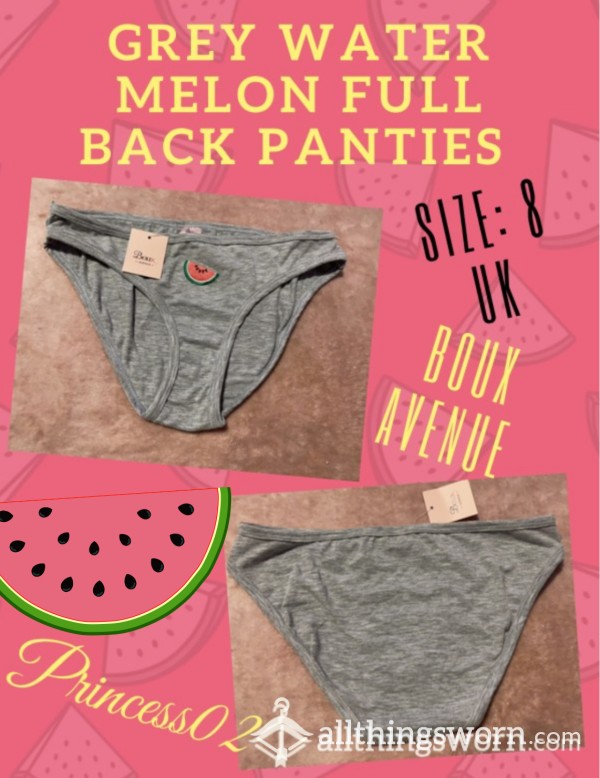 Boux Avenue Grey Watermelon Full Back Panties🍉