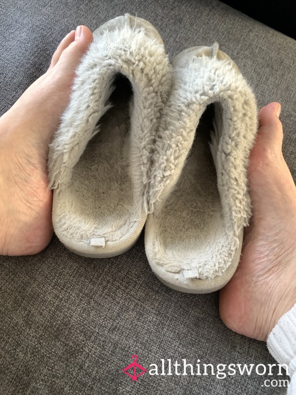 Grey Worn Out Slippers