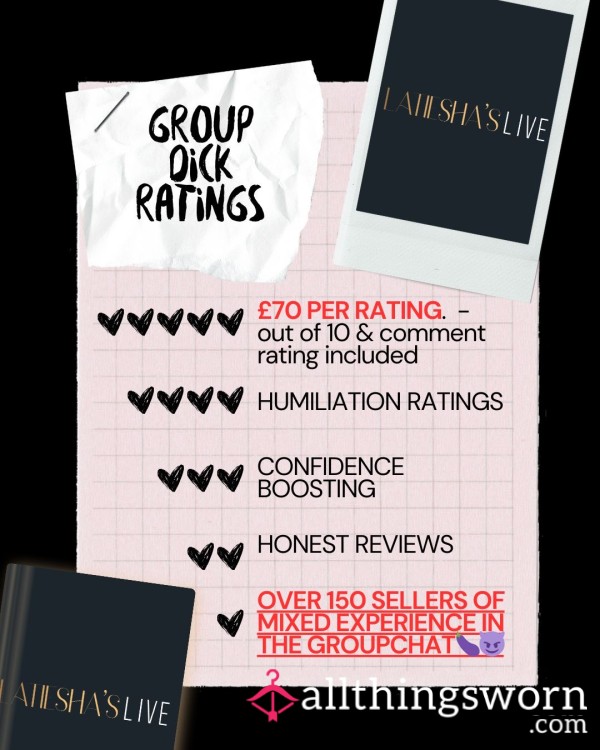 Group D*ck Ratings By Over 150 Girls💋