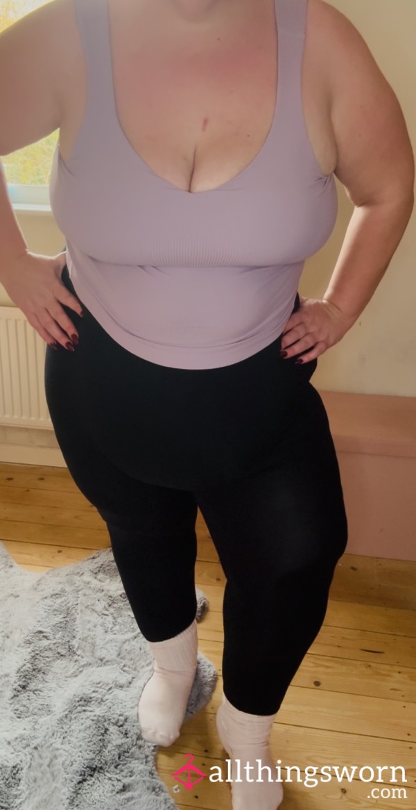 Gym Leggings - Size XL. Sweaty Well Worn Leggings. Worn To The Gym, Walks And Home Workouts. 😝