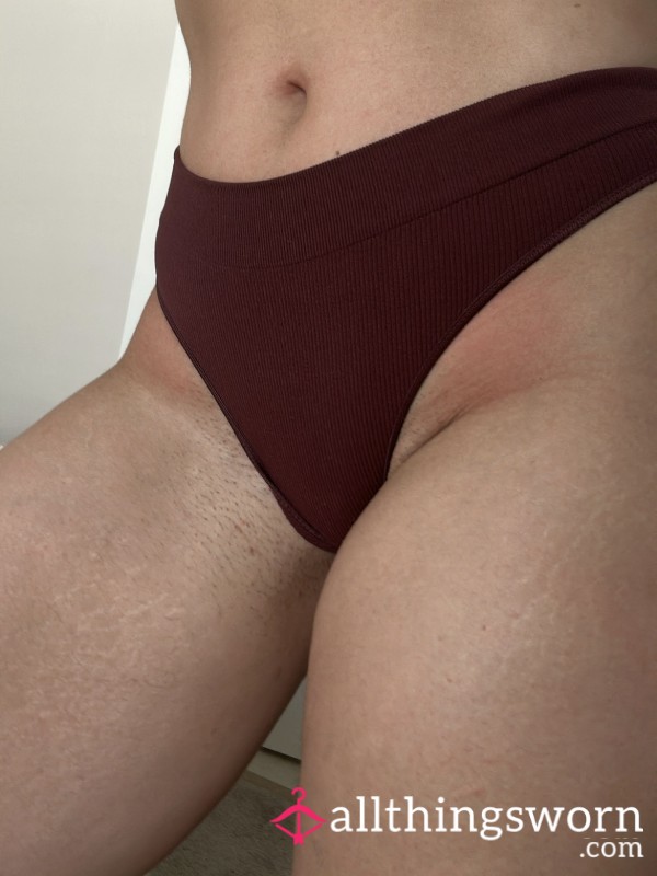 Gym Thong - Red Ribbed