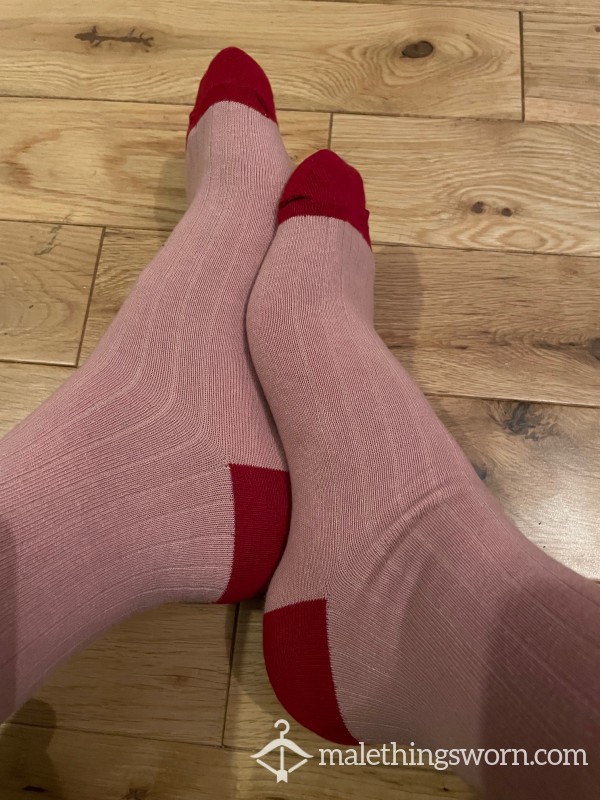 Hackett Luxury Pink Ribbed Office Dress Socks , Want To Sniff A Bit Of Cla**?