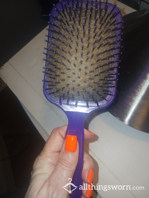 Hair Brush Filled With My Blond Locks