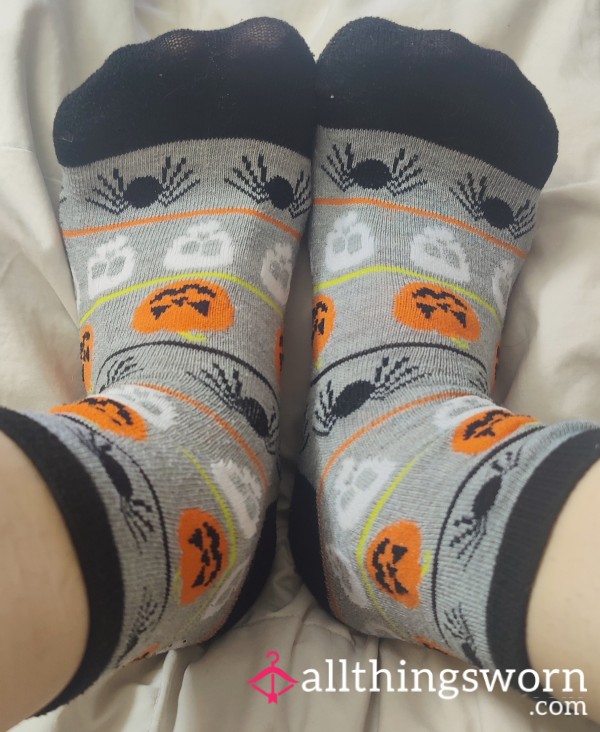 Halloween Socks, Worn Until Gruesome