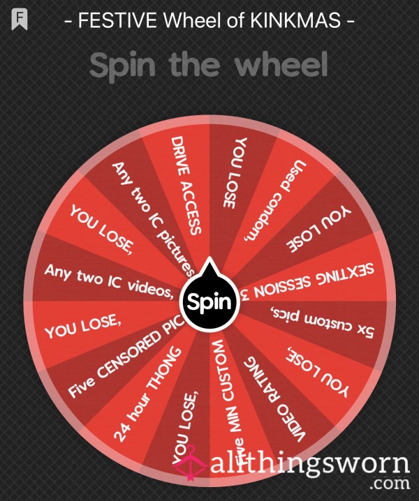 🎄✨ WHEEL OF KINKMAS ✨🎄 Spin If You Dare… £15 Per Spin // PRIZE EVERY TIME! 🎣