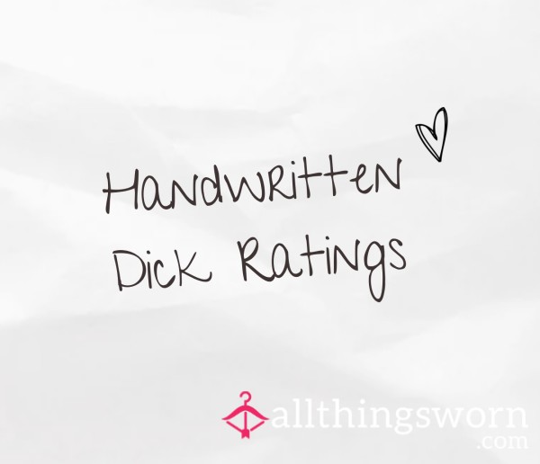 Handwritten & Honest: Custom D*ck Ratings