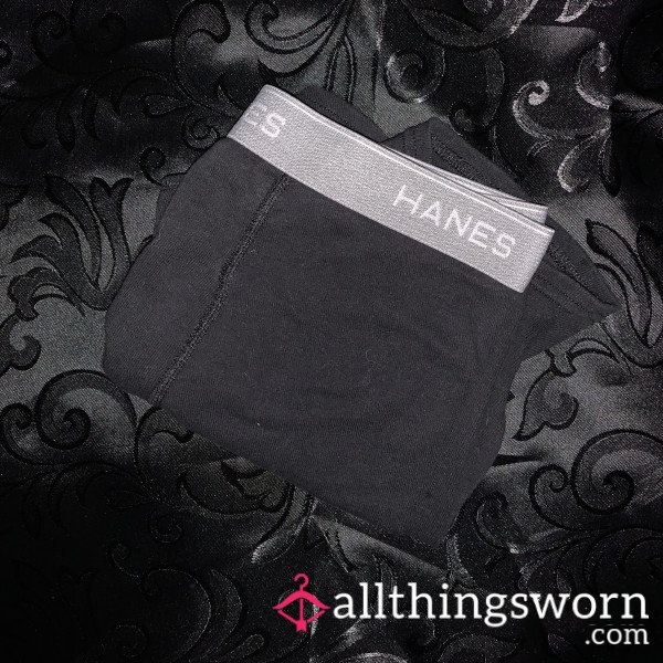 Hanes Black Boxer Briefs