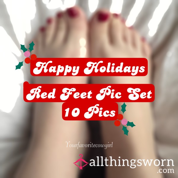 Happy Holidays 🎅🏼 Red Feet Pic Set (10)