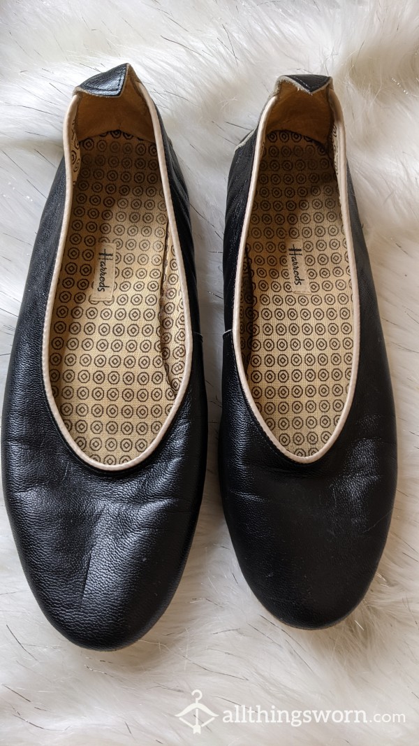 Harrods Black Ballet Pumps UK Size 6