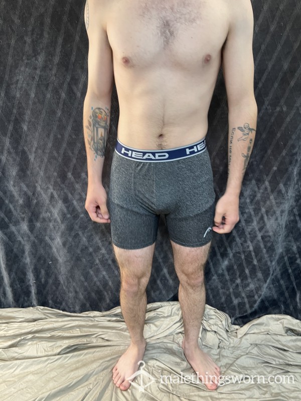 Head Gray Boxer Briefs Small And Medium