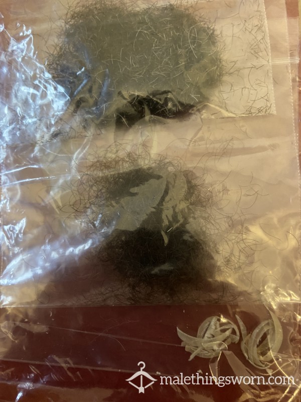 Head To Toe! Beard Trimmings, C*ck Ball And Arse Pubes And Toe And Fingernail Clippings. Available Individually But This Is A Set. £30 Free Postage