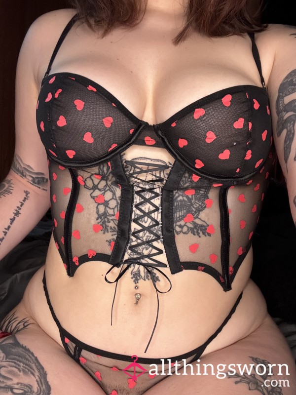 Heart Corset And Thong