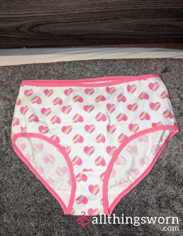 Heart Patterned Brief Panties