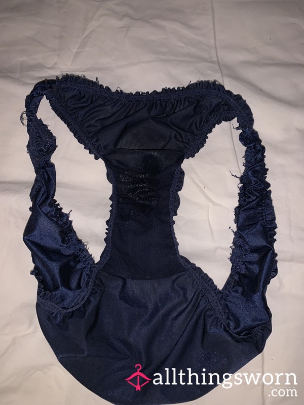 Heavily Scented And Creamy Navy Panties