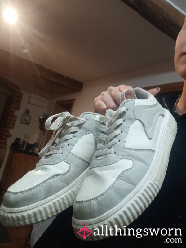 Smelly Used Grey Gym Sneakers