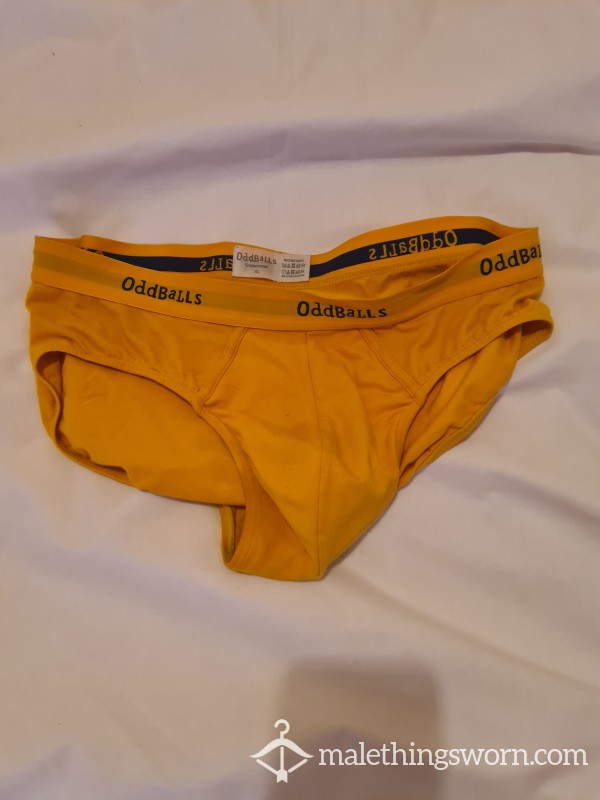 Heavily Used Men's Briefs - 1 Pair, Yellow