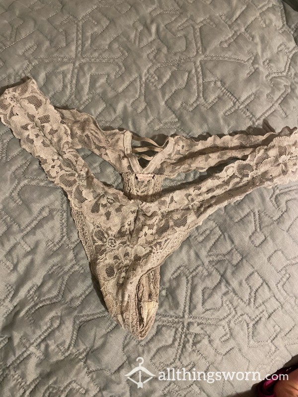 Heavily Used VS Lace Thong