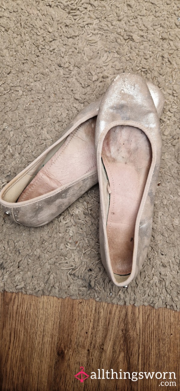 Heavily Worn Ballet Flats