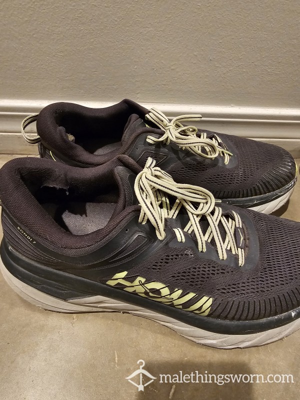 Heavily Worn Hoka Sneakers