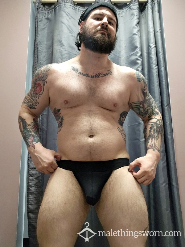 Heavily Worn & Sweaty Black Briefs