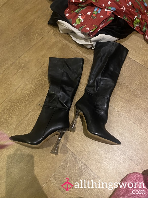 Heeled Leather Boots