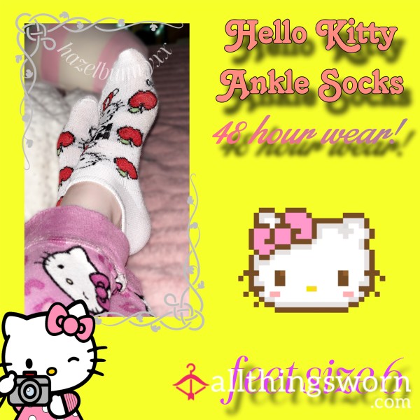 SOLD- Hello Kitty Ankle Socks