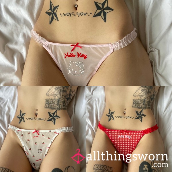 Hello Kitty Mesh Thongs🐱🩷✨